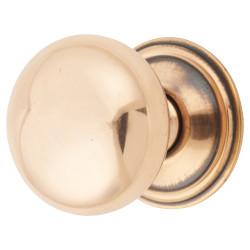 From The Anvil Mushroom Round Cabinet Knob - 38mm Diameter - Polished Bronze