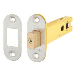 Altro 8mm Tubular Bathroom Deadbolt - 103mm Case - 82mm Backset - Radius - Satin Stainless Steel