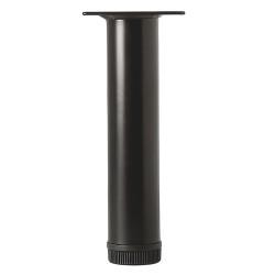 Rothley Round Adjustable Cabinet Furniture Leg - 32 x 700mm - Black