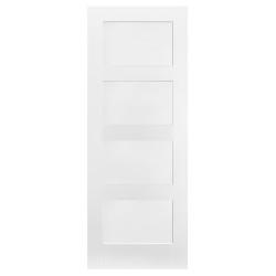 LPD Shaker 4 Panel Primed Solid Internal FD30 Fire Door - 1981 x 762 x 44mm - White