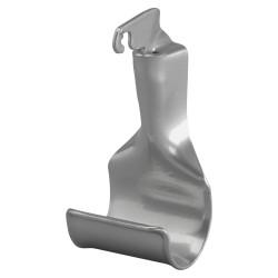 elfa Top Track System - Hanging Rail Holder Bracket - 43 x 35 x 77mm - Platinum
