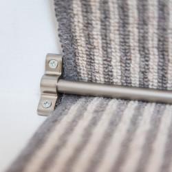 Altro Stair Rod with Plain Finials - 900mm Length - Satin Nickel