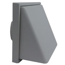 Manrose Plastic Cowled Wall Grille with Backdraft Damper - 4"/100mm - Grey