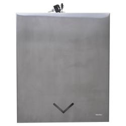 Metlex Kepler Wall Mounted Lockable Paper Towel Dispenser - 280 x 112 x 325mm - Brushed Stainless Steel