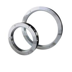 North 4 Designs Single Glazed Round Vision Panel - 428mm Diameter - FD30 - Polished Stainless Steel