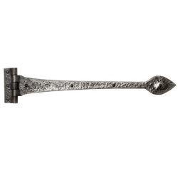 Louis Fraser Tudor Door Tee Hinge - 304mm Length - Antique Pewter