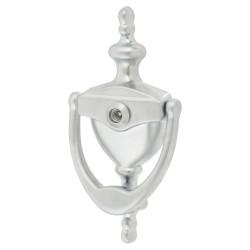 Arrone AR727K Traditional Urn Door Knocker With Viewer - Satin Chrome - 151 x 76mm