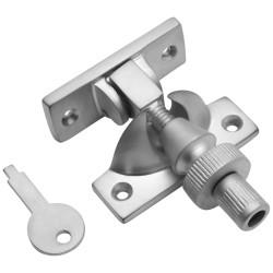 Hampstead Locking Brighton Screw Pattern Sash Window Fastener - 57 x 22mm - Satin Chrome