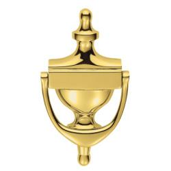 Altro Victorian Plain Edge Urn Door Knocker - Polished Brass - 165 x 75mm