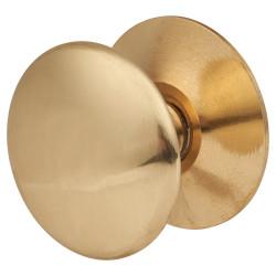 Altro Spun Round Cabinet Knob - 32mm Diameter - Polished Brass