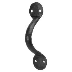 Olde Forge Blacksmith Bow Cabinet Pull Handle - 160mm Length - Antique Black Iron