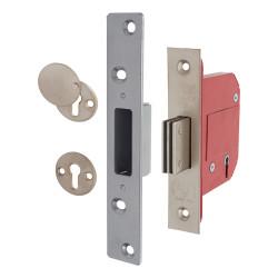 ERA Fortress BS3621:2007 5 Lever Deadlock - 67mm Case - 44mm Backset - Satin Chrome