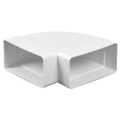 Awenta Horizontal 90° Flat Channel Bend - 110 x 55mm - White