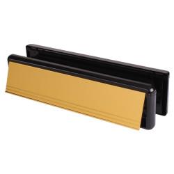 Yale Seal Letter Plate - 304 x 70mm - Door Thickness 20-40mm - Gold