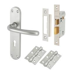 Touchpoint Satin Chrome 3 Lever Sashlock Door Handles Pack - Sassari Range