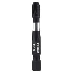 TIMCO X6 Impact Driver Bits - Pozi - PZ3 - 50mm Length - Pack of 5