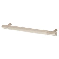 Alexander & Wilks Brunel 13mm Knurled T-Bar Cabinet Pull Handle - 160mm Centres - Satin Nickel