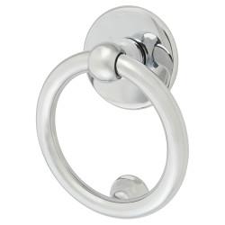 Carlisle Brass Victorian Ring Door Knocker - Polished Chrome - 130 x 130mm