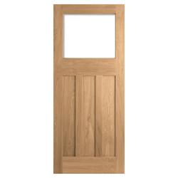 LPD DX 30's 4 Panel Unglazed Unfinished Solid Internal Door - 1981 x 762 x 35mm - Oak