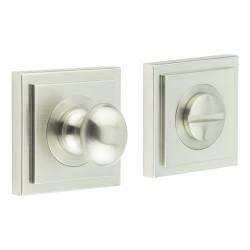 Burlington by Frelan Inner 1 Turn & Release with Square Stepped Rose - 47 x 47mm - Satin Nickel