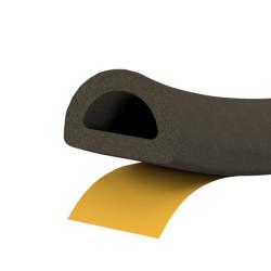 Stormguard Self-Adhesive EPDM 'D' Seal - 5m Length - Brown