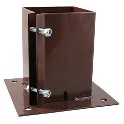 TIMCO Bolt Down Fence Post Shoe - Bolt Secure - 75 x 75mm - Oxide Red
