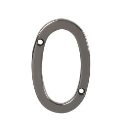 76mm Screw Fix Door Numeral - 0 - Bright Bronze
