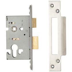 Altro Architectural Euro Profile Sashlock - 65mm Case - 44mm Backset - Satin Stainless Steel