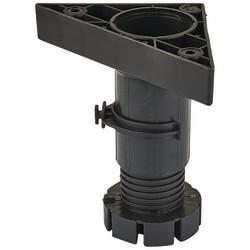 Triangular Adjustable Cabinet Furniture Plinth Legs - 100-160mm - Black - Pack of 4