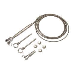 SWR Balustrade 4mm Wire Rope 10m Tension Kit with Timber & Metric Threads - 316 Stainless Steel