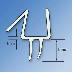 Altro Clear PVC Shower Seal - Bottom Wipe Seal with Drip Rail - Suits 10mm Glass