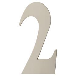 Rutland Frontier Collection 75mm Concealed Self Adhesive Door Numeral - 2 - Polished Nickel