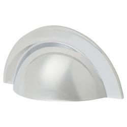 Crofts & Assinder Monmouth Cabinet Cup Handle - 64mm Centres - Polished Chrome