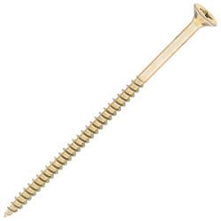 SiDAX General Purpose Pozi Countersunk Wood Screws - 5.0 x 100mm - Yellow Zinc - Pack of 100