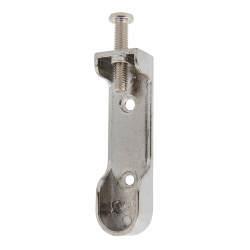 Rothley 30 x 15mm Hanging Rail End Socket with Bolt Through Shelf Fixing - Pol Chrome - Pack of 2