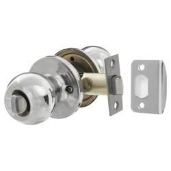 Altro Polished Stainless Steel Bala Hotel Bathroom Mortice Door Knobset - 65mm Rose Diameter