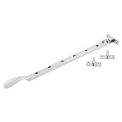 Altro Cast Victorian Casement Window Stay - 12"/300mm Length - Polished Chrome
