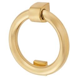 Heritage Brass by M Marcus Ring Door Knocker - Unlacquered Brass - 107 x 77mm