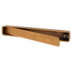 Altro Frome Rectangular Flush Cabinet Pull Handle - 164 x 24mm - Antique Brass