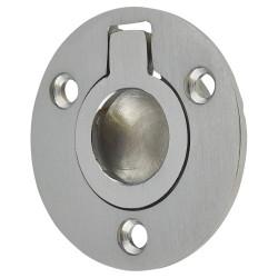 Altro Round Flush Ring Cabinet Pull Handle - 38mm Diameter - Satin Chrome