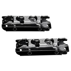 Blum CLIP Straight Cabinet Mounting Plate - Screw On - 3mm Spacing - Steel - Black Onyx - Pair