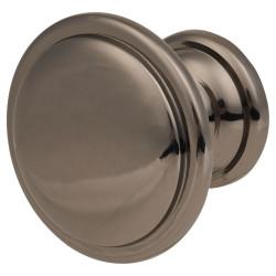 Altro Rim Round Cabinet Knob - 30mm Diameter - Black Nickel