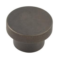 Hoxton by Frelan Thaxted Lines Round Cabinet Knob - 40mm Diameter - Dark Bronze