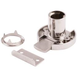 Cupboard Lock - 18 x 22mm - Housing Only - Polished Chrome
