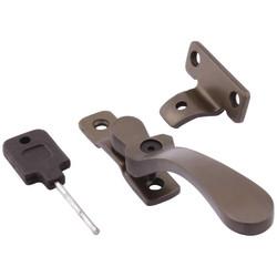 Hampstead Victorian Locking Wedge Casement Window Fastener - Reversible - Antique Bronze