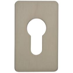 Jumbo Adhesive Fixing Escutcheon - 65.5 x 40mm - Euro - Satin Stainless Steel