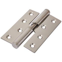 Rising Butt Door Hinge - 102 x 76 x 2mm - Left Hand - Polished Stainless Steel - Pair