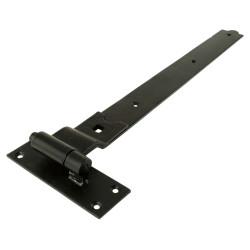 GateMate Heavy Duty Cranked Hook & Band Gate Hinge - 750 x 56mm - Black Galvanised - Pair
