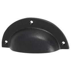 Olde Forge Vintage Cabinet Cup Handle - 89mm Centres - Black Iron