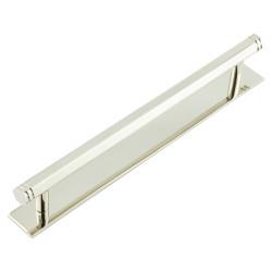 Hoxton by Frelan Nile 15mm Hex T-Bar Cabinet Pull Handle on Plain Backplate - 224mm c/c - Polished Nickel